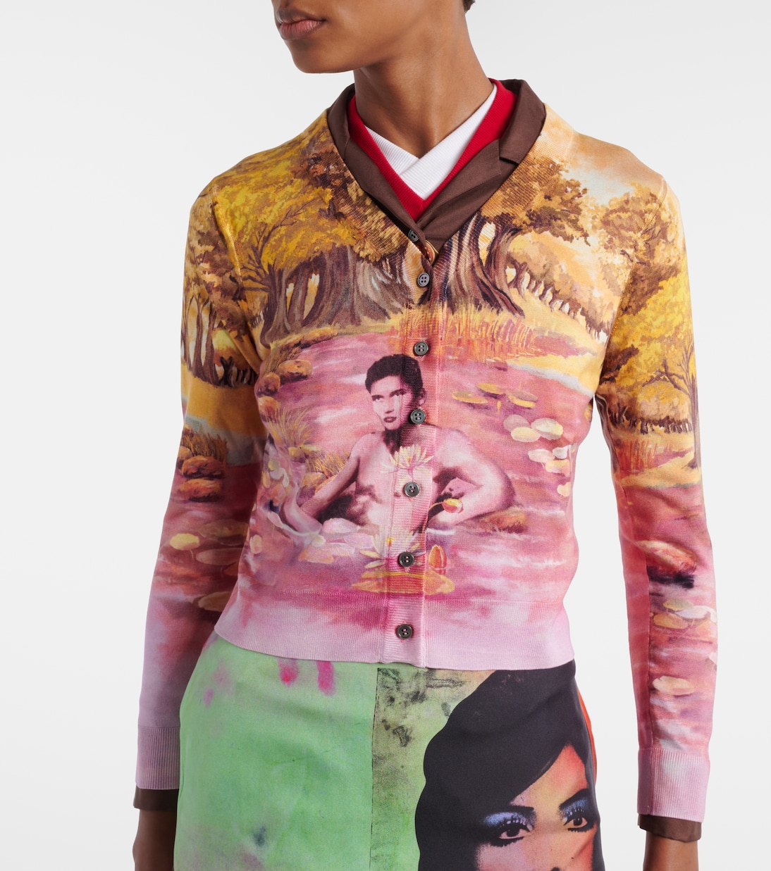 Printed silk cardigan | Versace