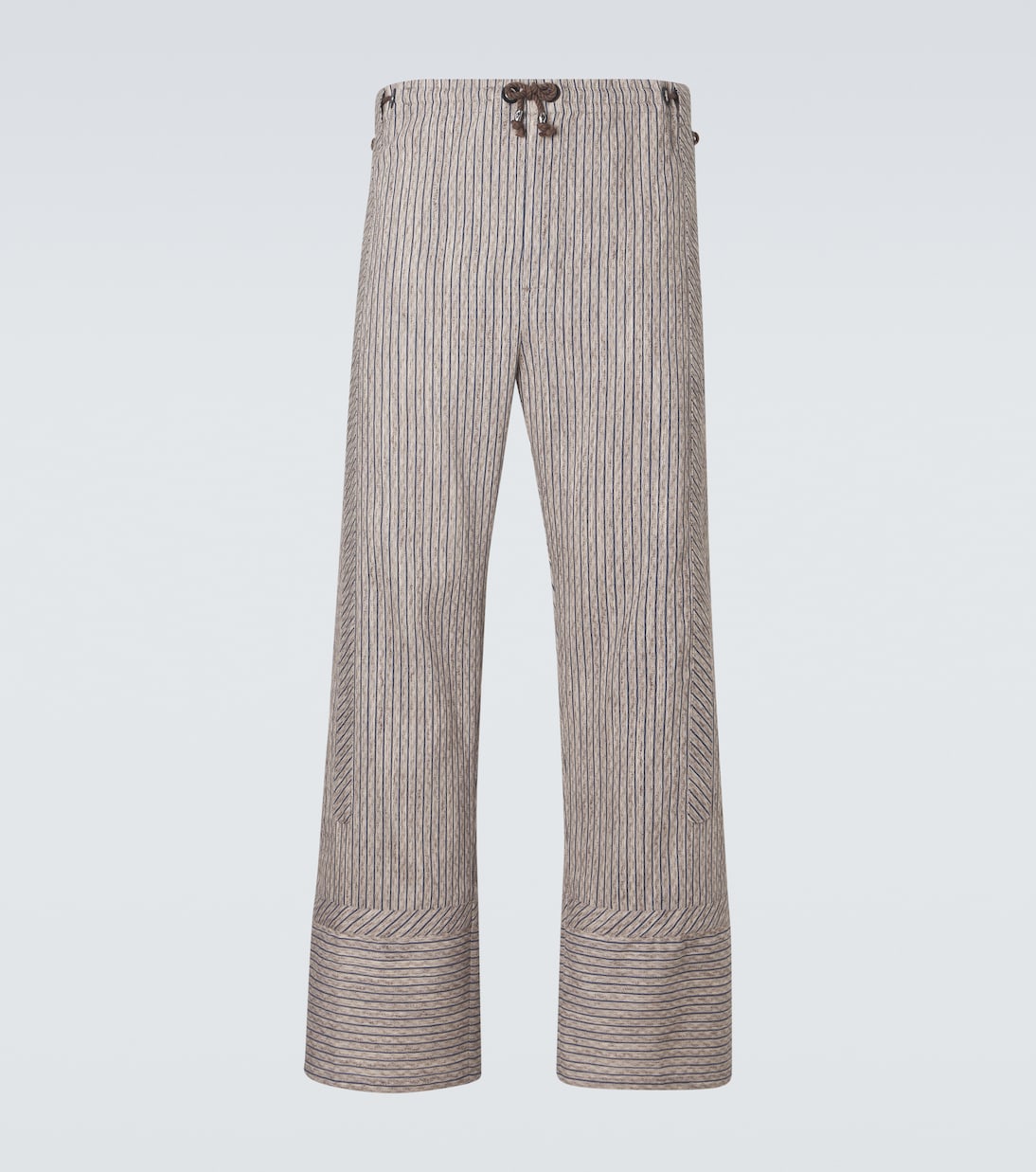 Kyan cotton and linen-blend straight pants | Kiko Kostadinov
