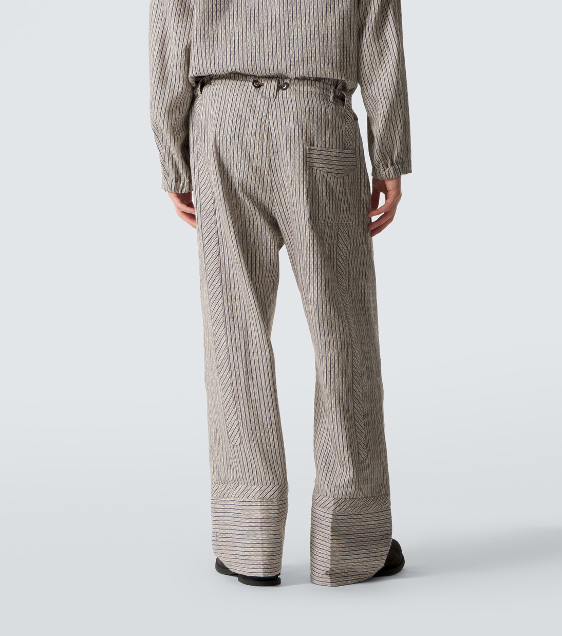 Kyan cotton and linen-blend straight pants | Kiko Kostadinov