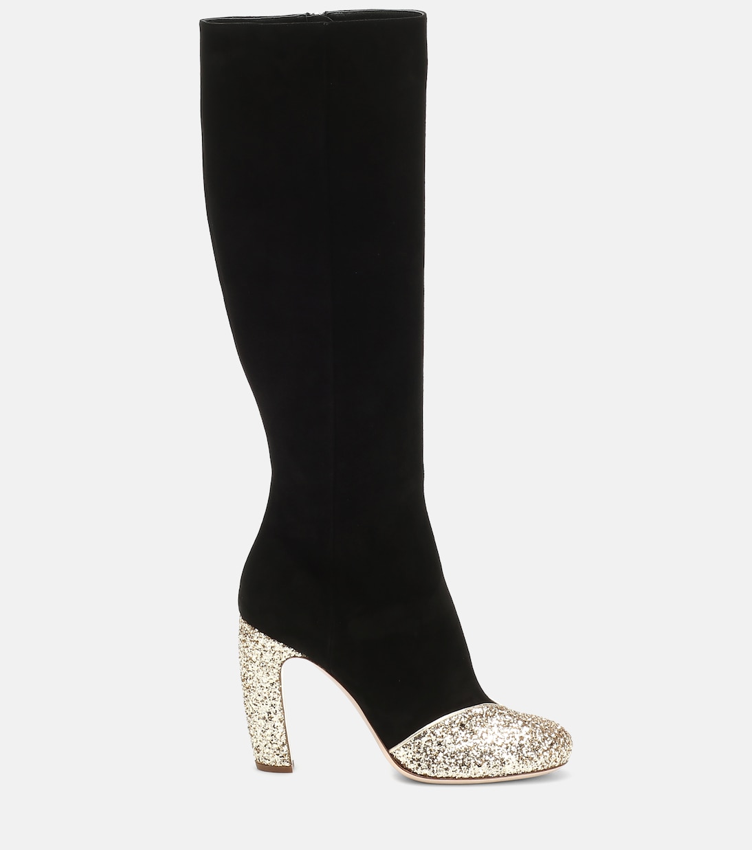 Stivali in suede con glitter | Miu Miu