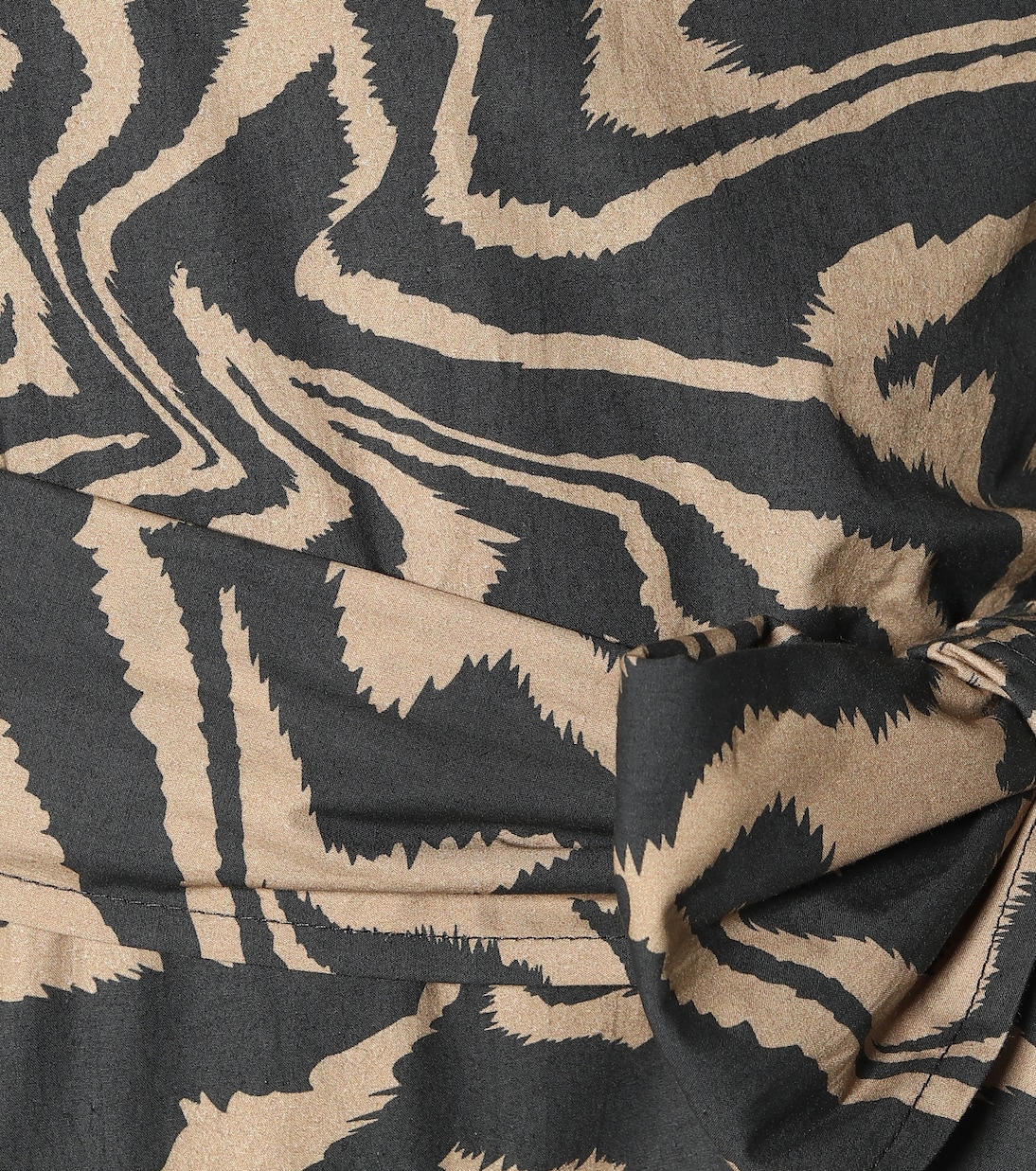 Zebra-print cotton-poplin top | Ganni