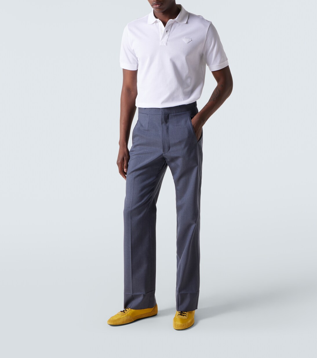 Cotton piqué polo shirt | Prada