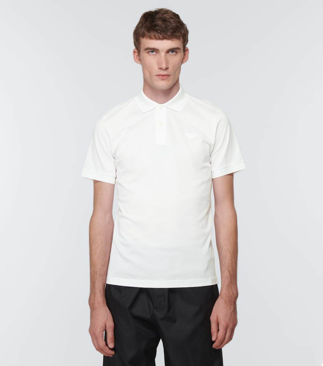 Cotton piqué polo shirt | Prada