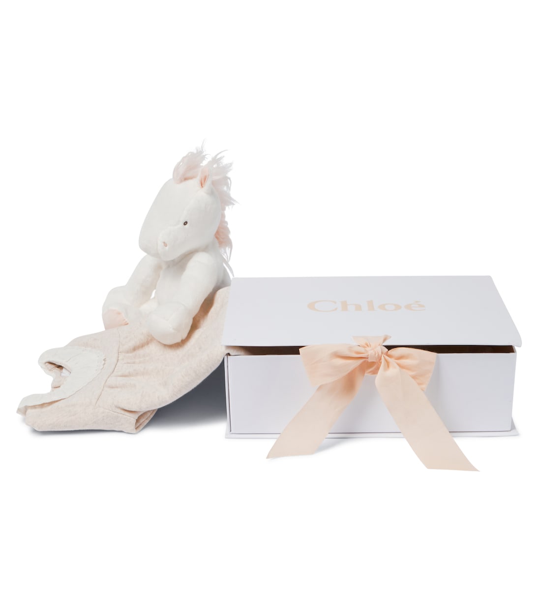Baby lace-trimmed cotton jersey onesie | Chloé Kids