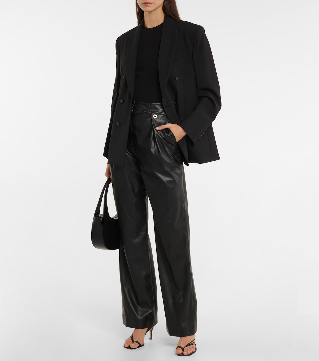 Tara high-rise faux leather pants | Simkhai