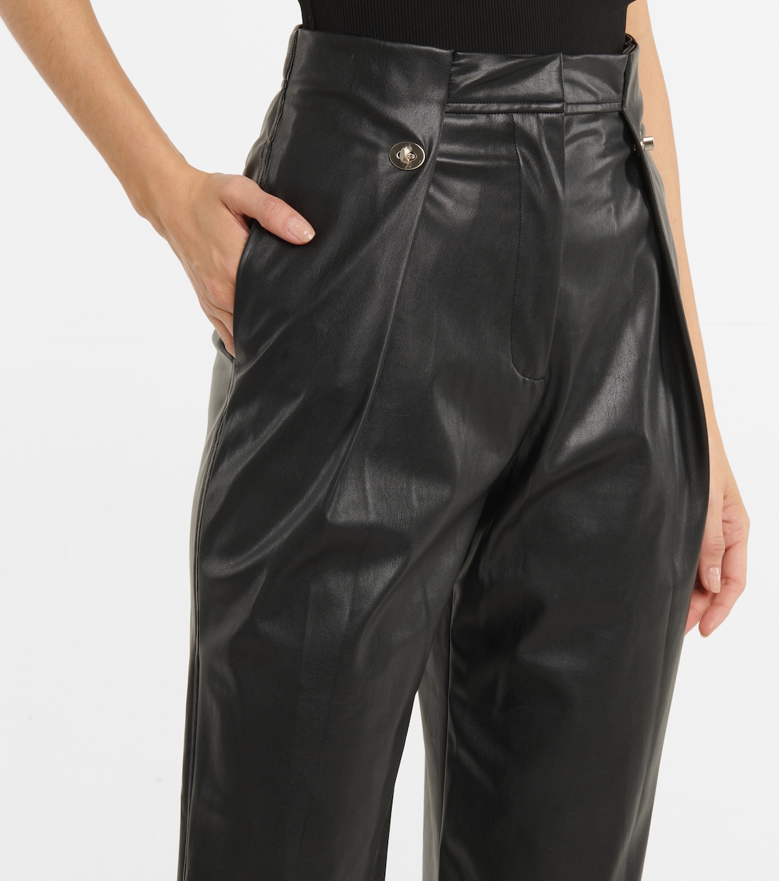 Tara high-rise faux leather pants | Simkhai