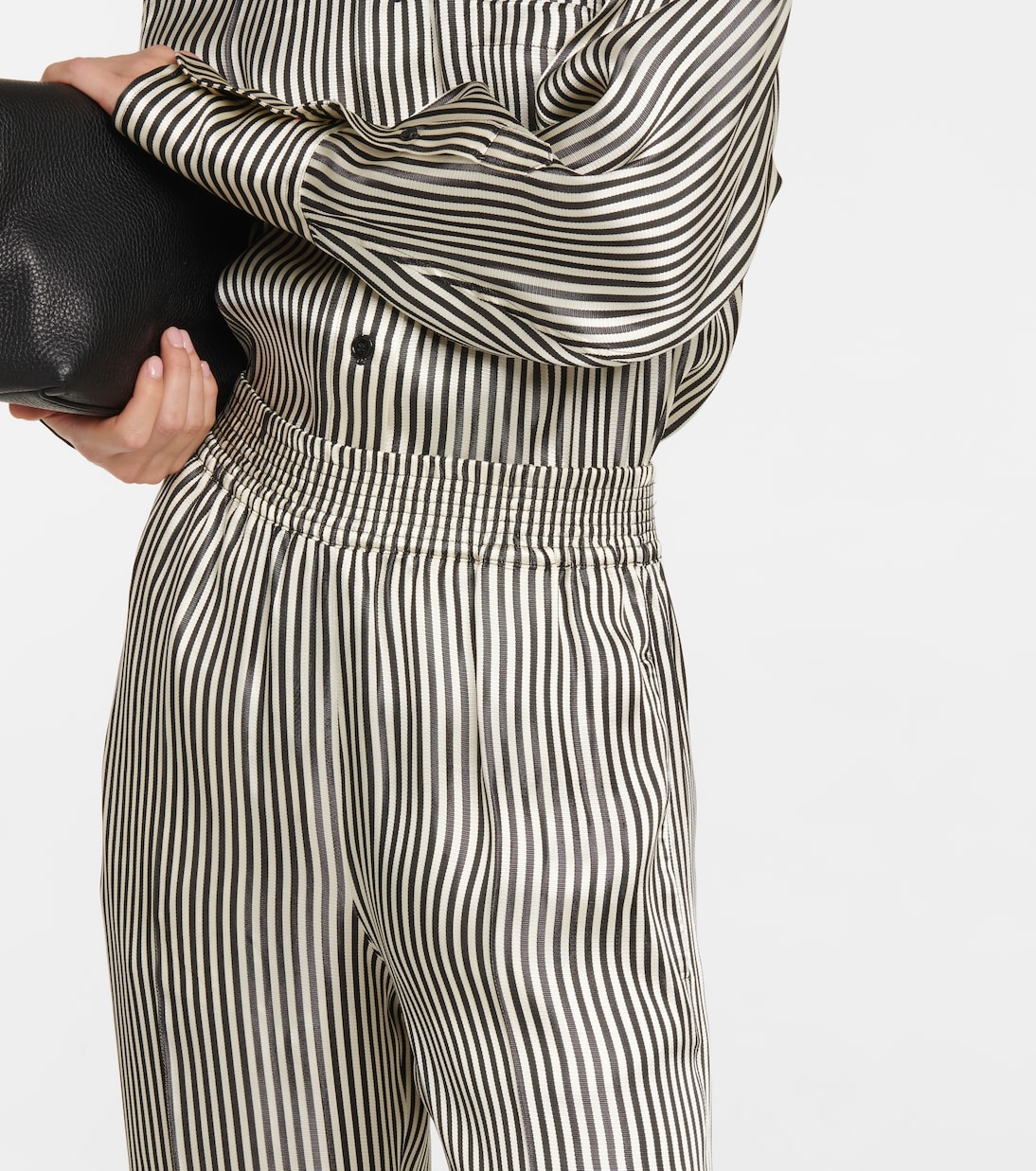 Pantaloni in raso a righe | Victoria Beckham