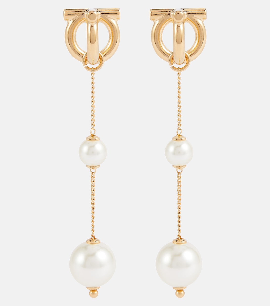Ohrringe Gancini mit Zierperlen | Ferragamo