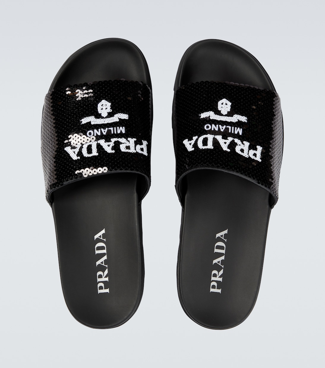 Leather logo slides | Prada