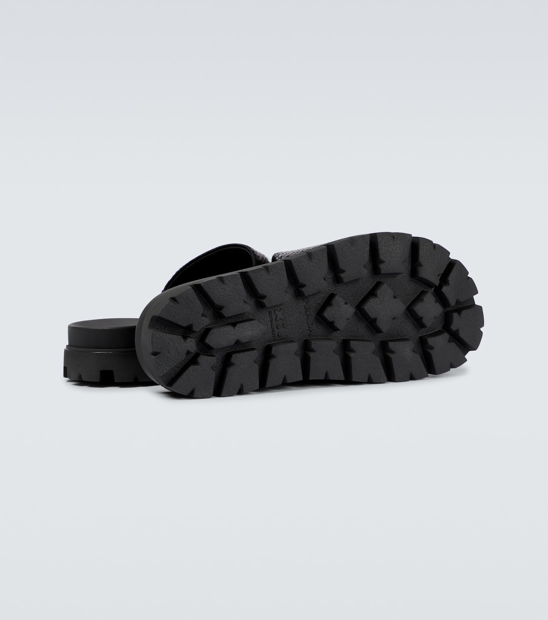 Leather logo slides | Prada