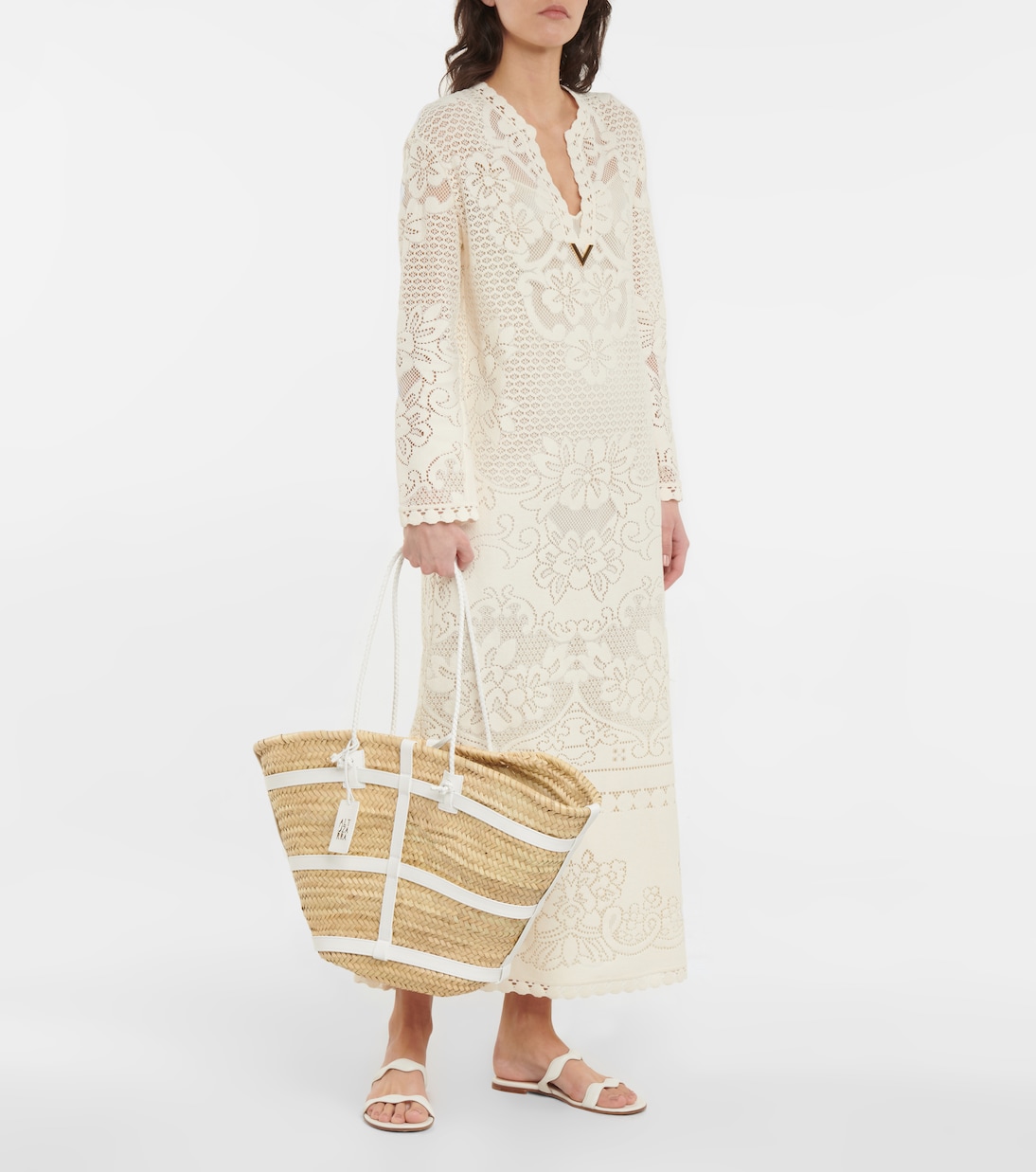 Cabas en raphia et cuir | Altuzarra
