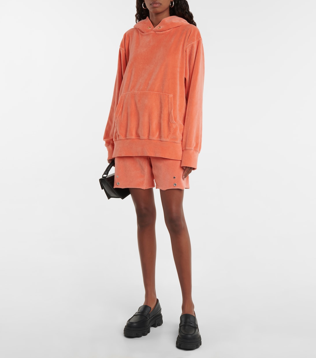 Shorts Snap Front in velluto | Les Tien