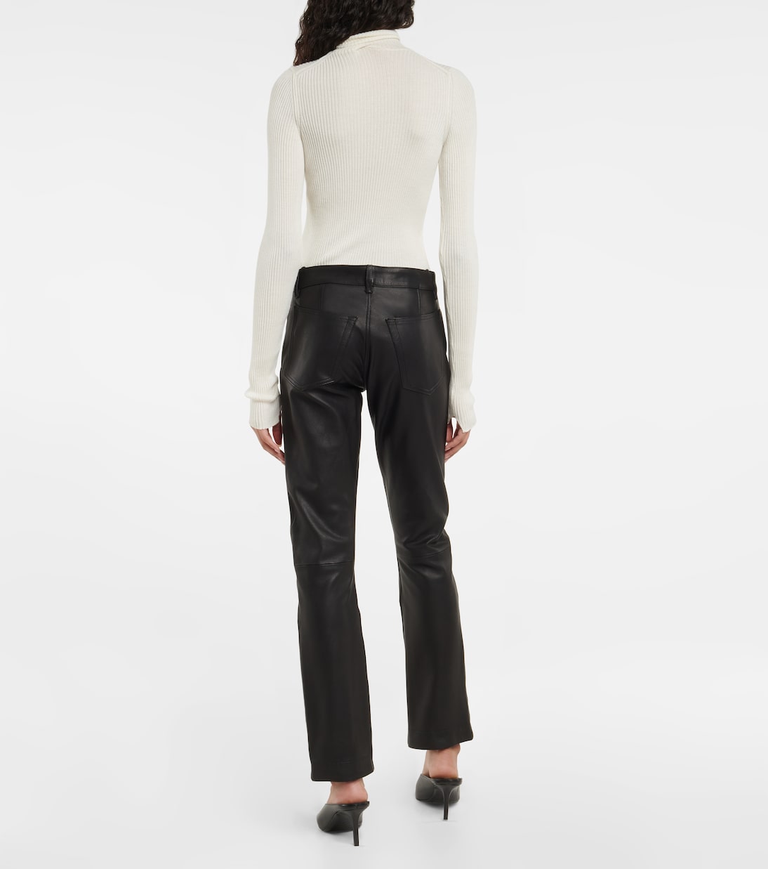 Pantalon Gonda à taille basse en cuir | Petar Petrov