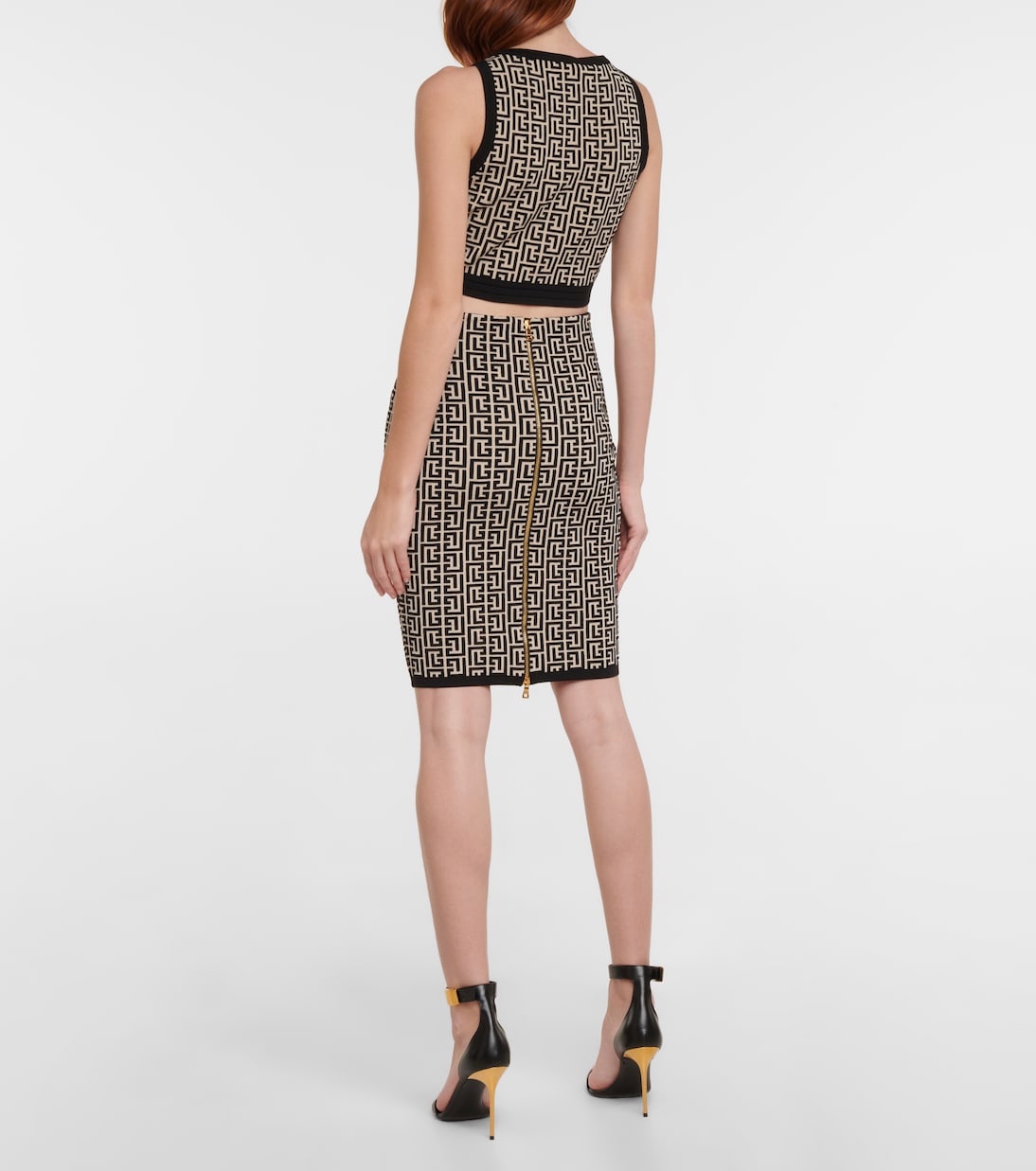 Top raccourci en jacquard | Balmain