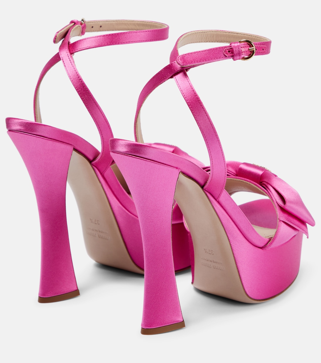 Satin platform sandals | Miu Miu