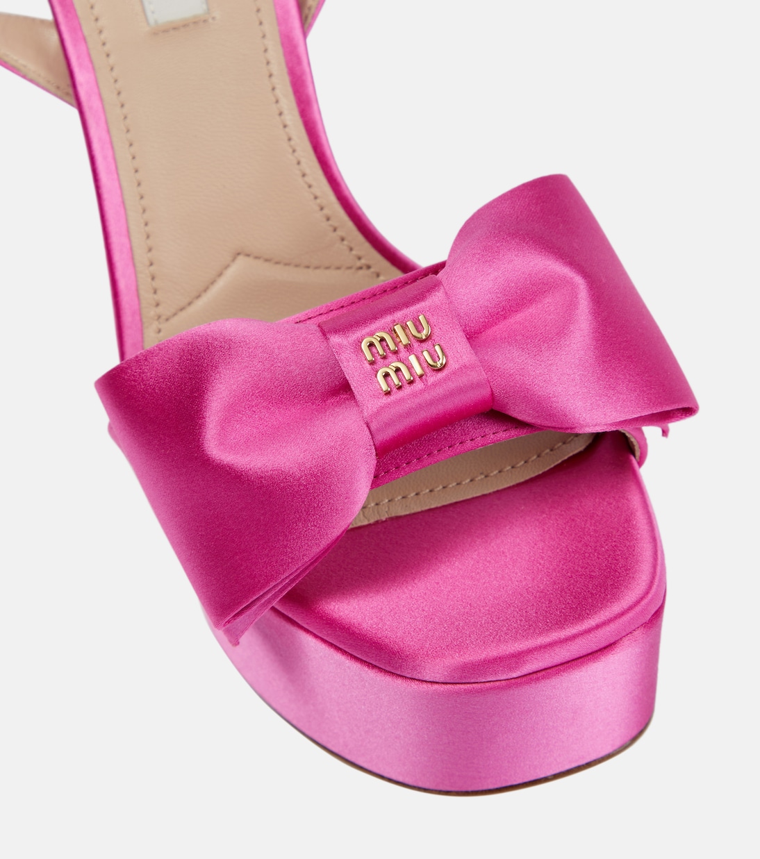 Satin platform sandals | Miu Miu