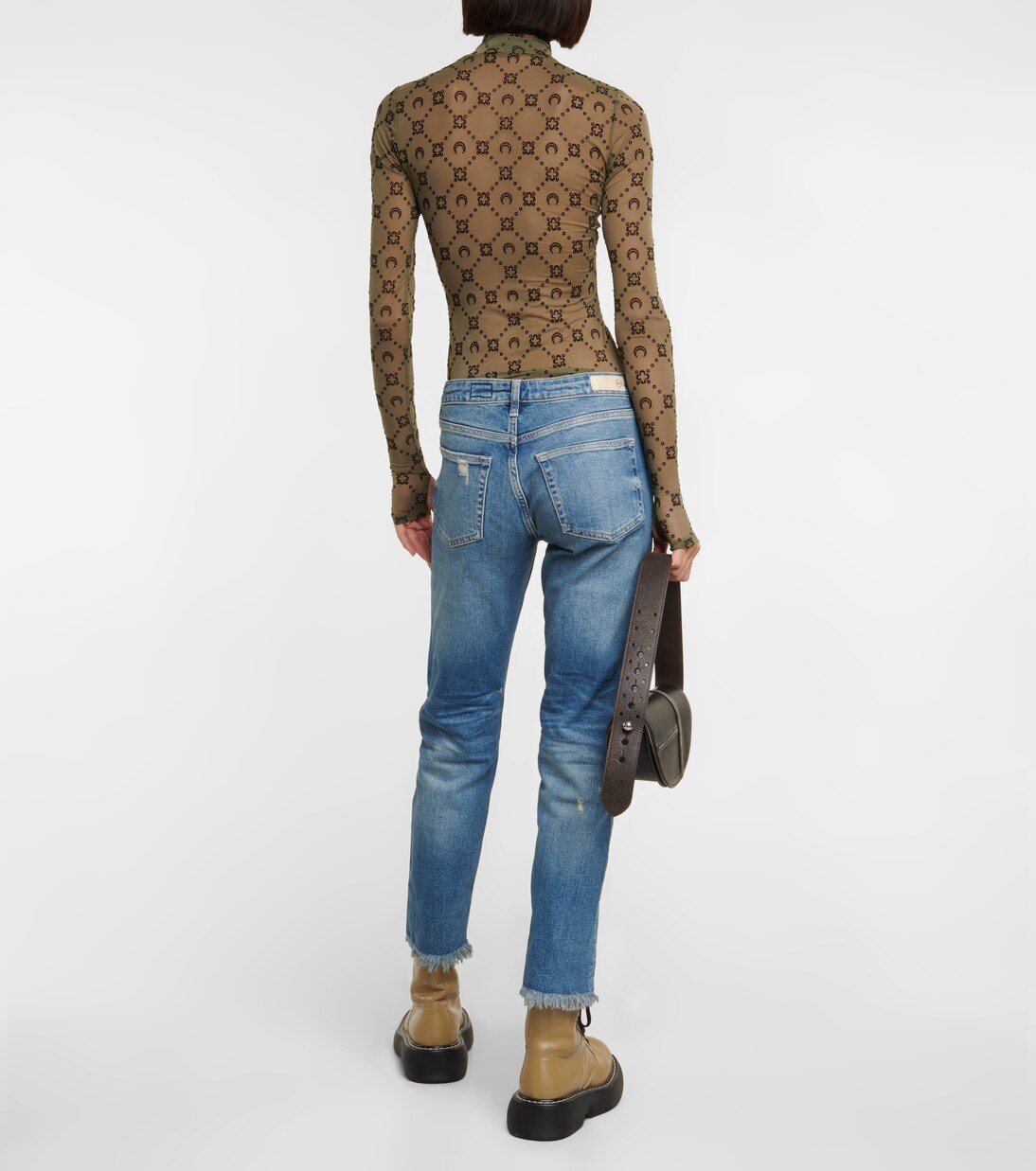 Jeans cropped Ex-boyfriend de tiro medio | AG Jeans