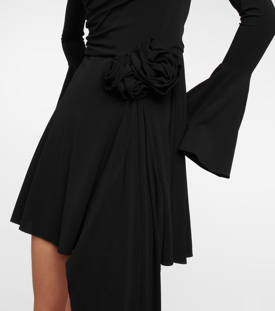 Off-shoulder bell-sleeve minidress | Magda Butrym