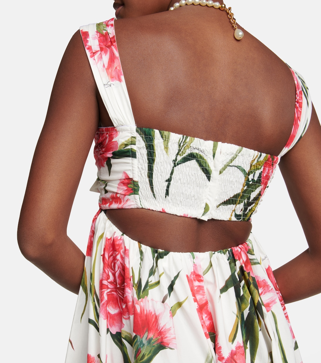 Floral cotton poplin midi dress | Dolce&Gabbana