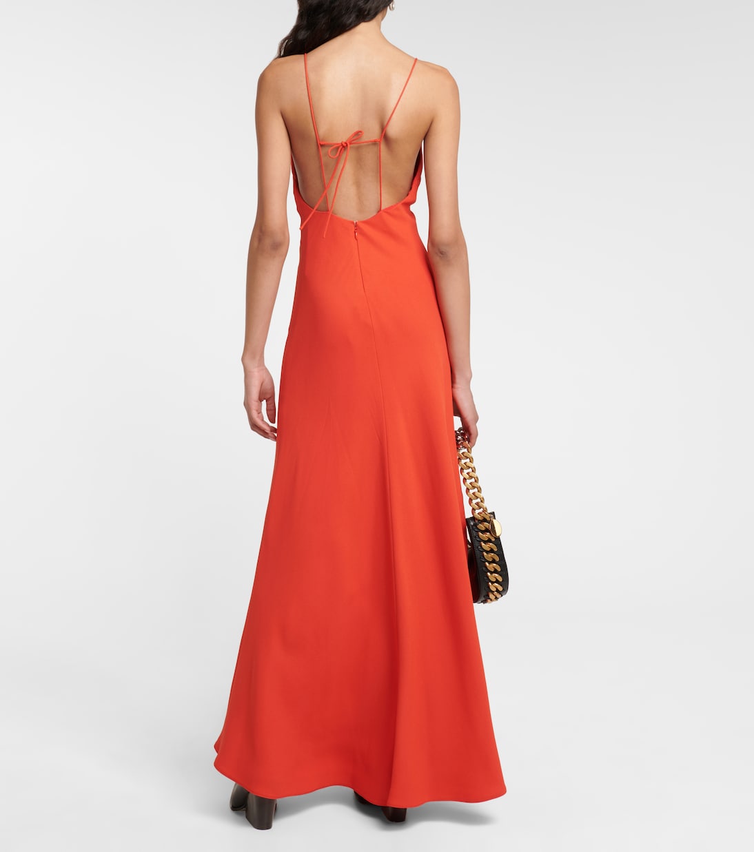 Robe aus Crêpe mit V-Ausschnitt | Stella McCartney