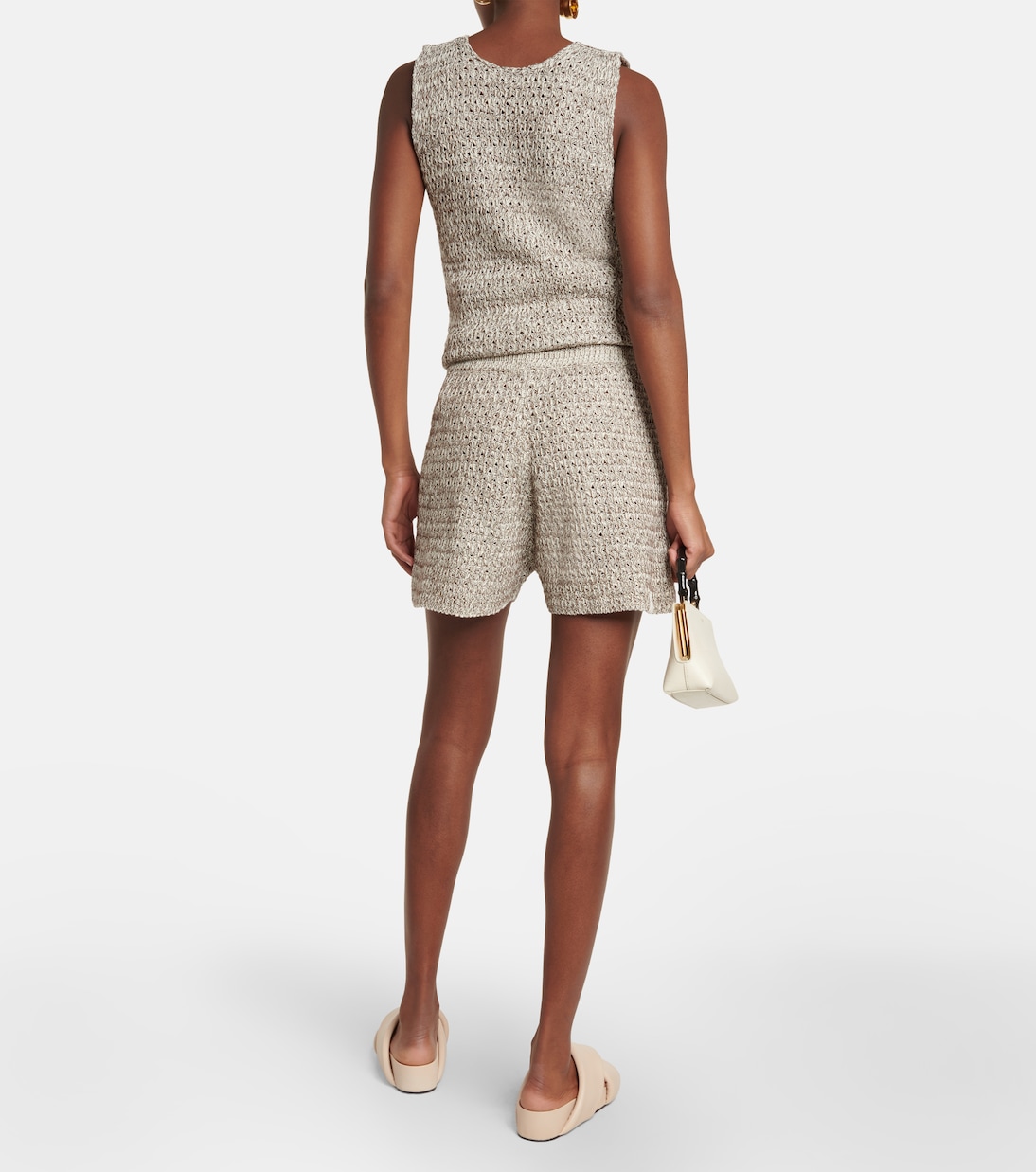 Shorts in misto cotone a maglie larghe | Jil Sander