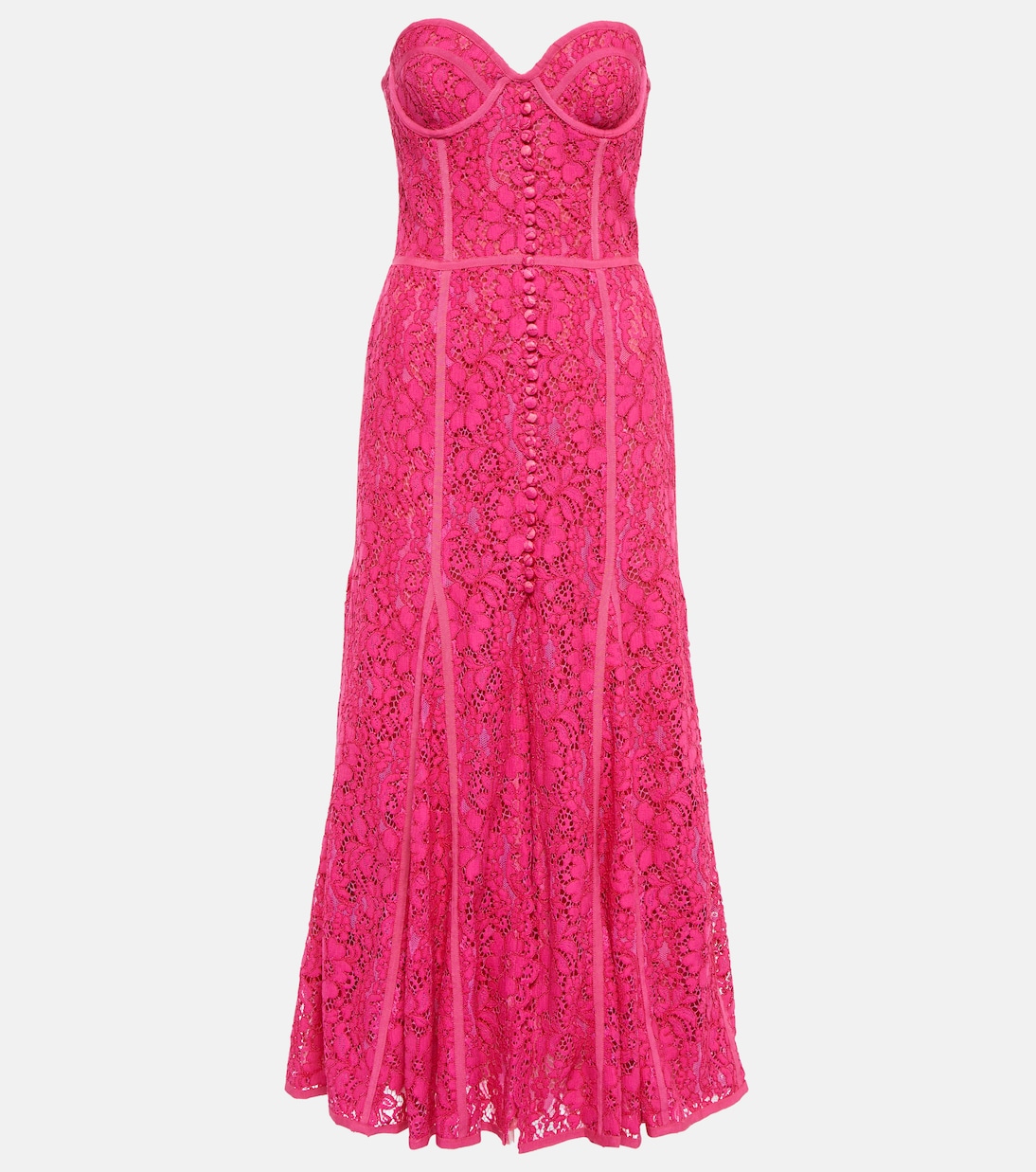 Elodie lace bustier maxi dress | Costarellos