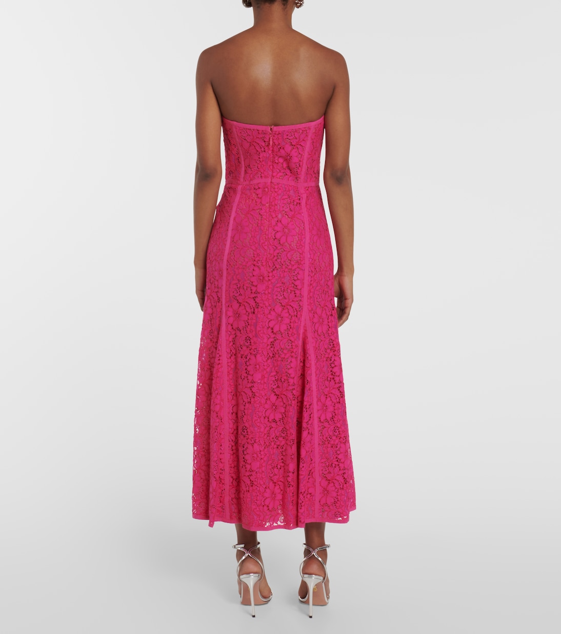 Elodie lace bustier maxi dress | Costarellos
