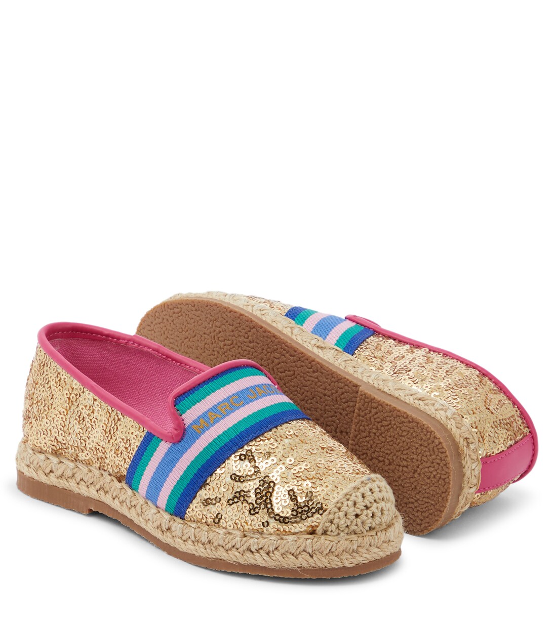 Mocassini con paillettes e logo | Marc Jacobs Kids