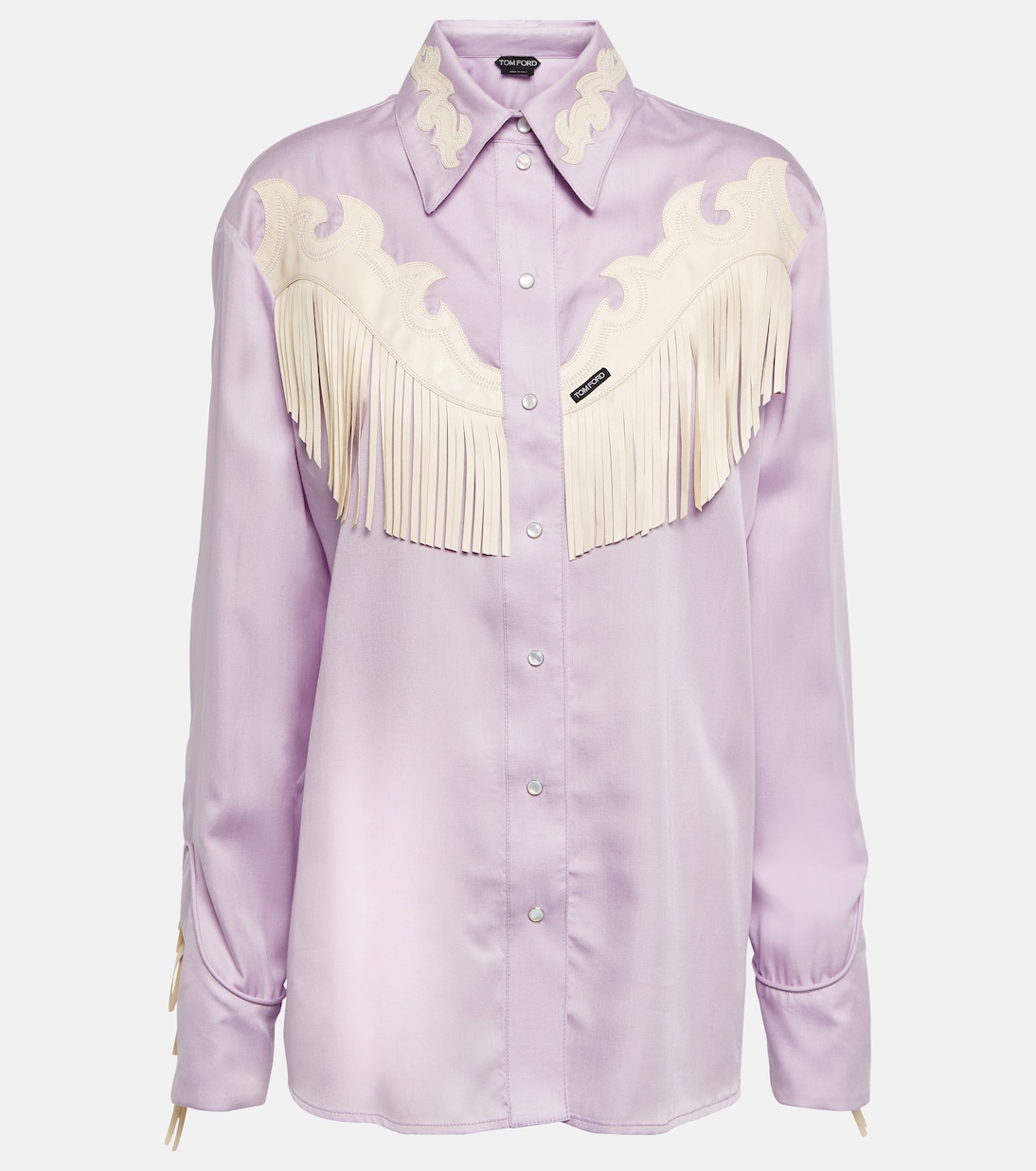 Camicia Western con rifiniture in pelle | Tom Ford