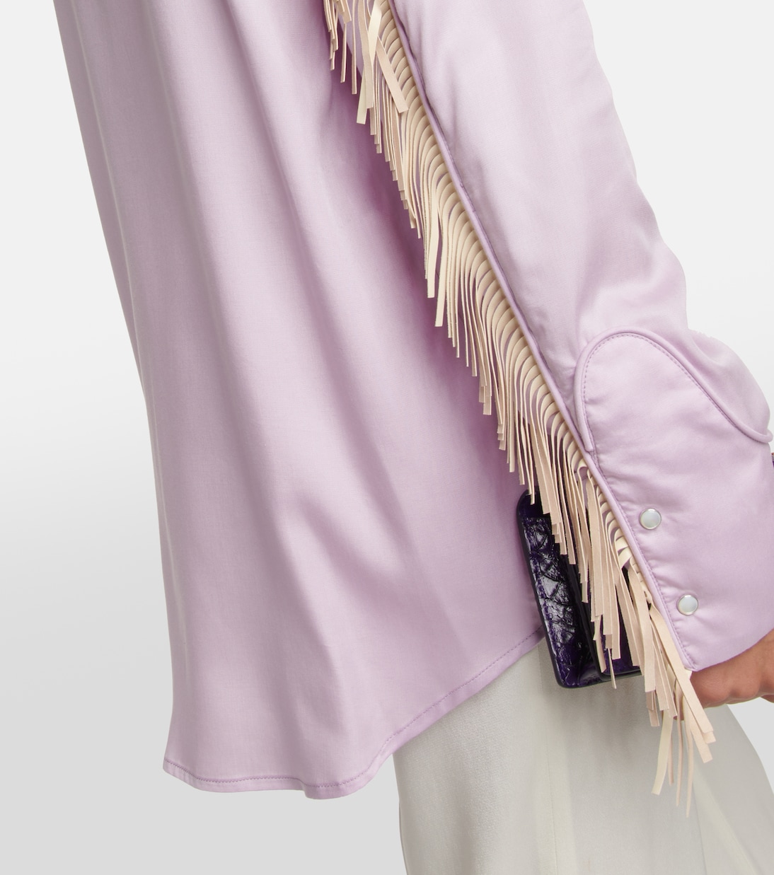 Camicia Western con rifiniture in pelle | Tom Ford