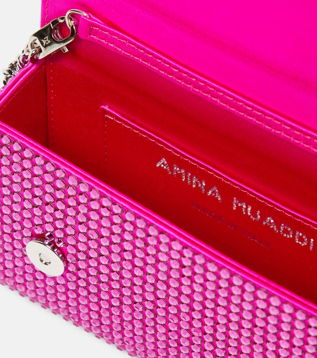 Clutch Superamini Paloma con cristalli | Amina Muaddi