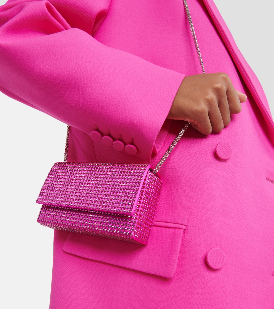 Clutch Superamini Paloma con cristalli | Amina Muaddi