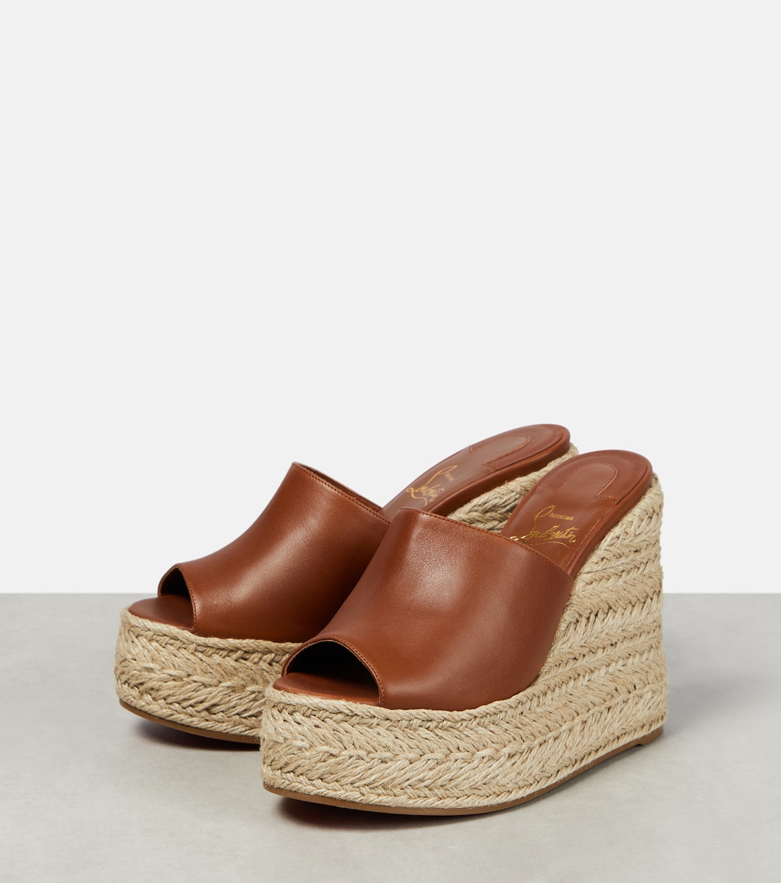 Sandali espadrillas Ariella Zeppa 130 in pelle | Christian Louboutin