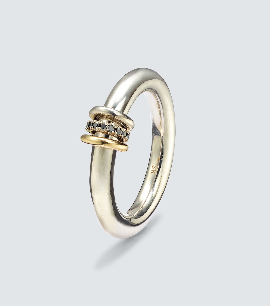 Anello Sirius Max in oro 18kt e argento sterling con diamanti neri | Spinelli Kilcollin