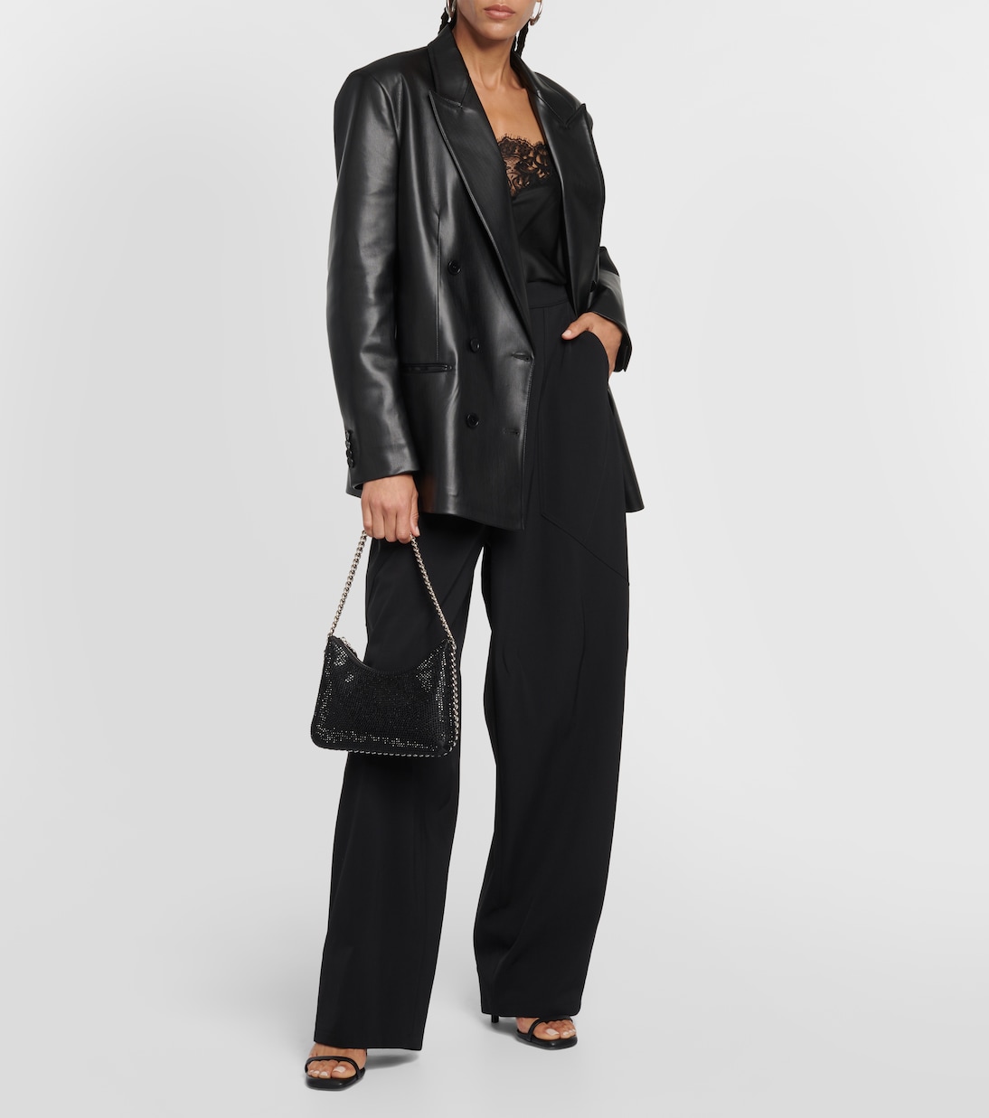 Pantalon tapered à taille haute en laine | Stella McCartney