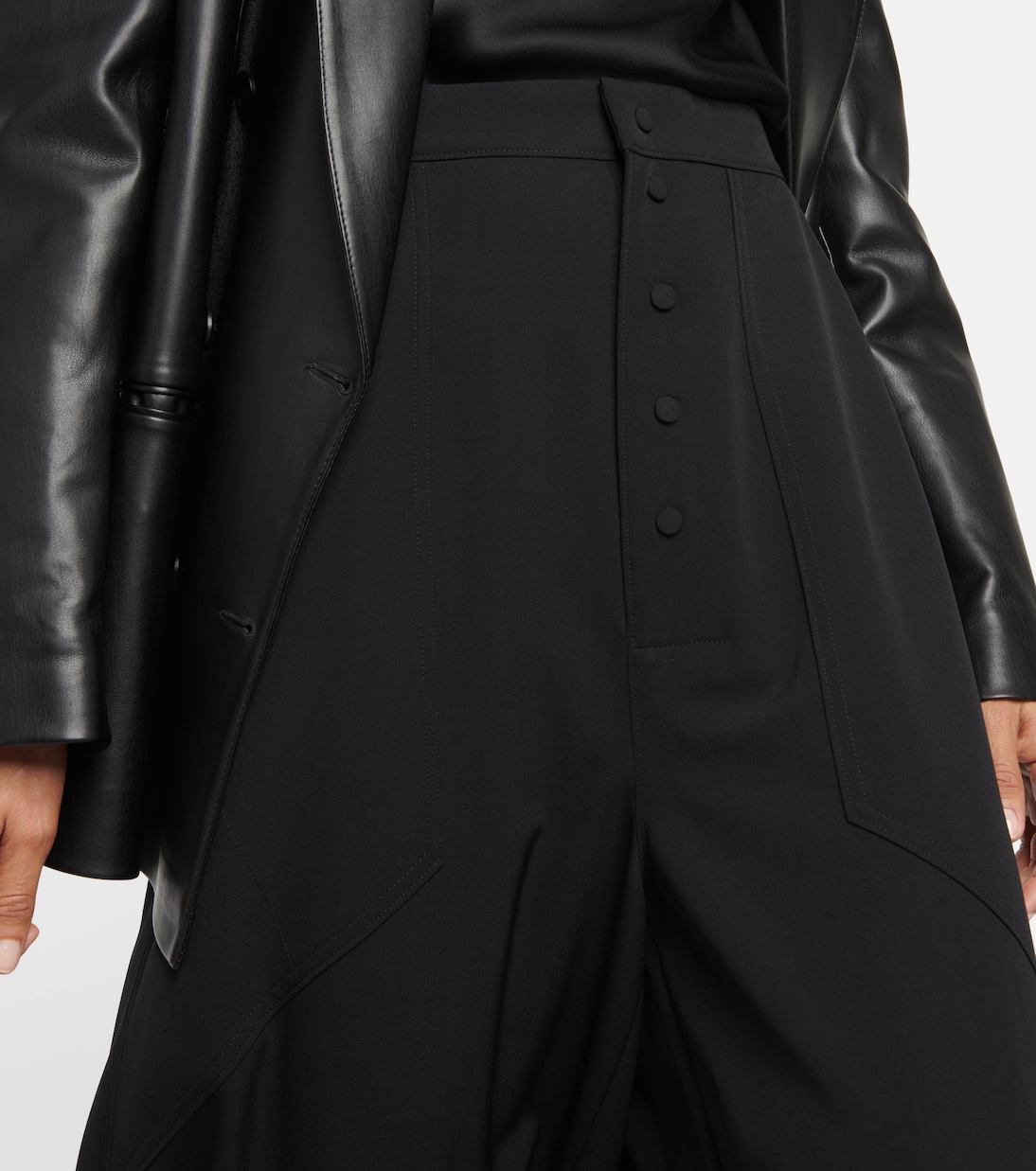 Pantalon tapered à taille haute en laine | Stella McCartney