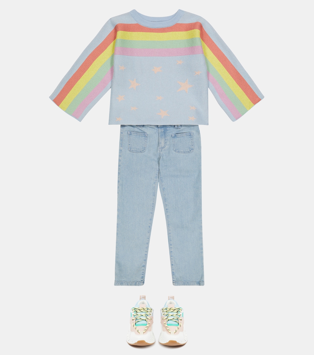 Sudadera de algodón y lana estampada | Stella McCartney Kids