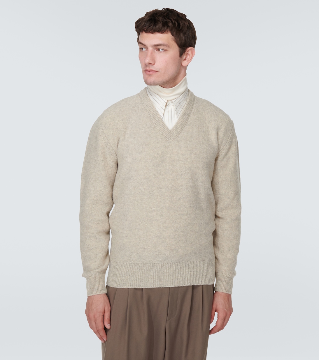 Pullover in lana con scollo a V | Lemaire