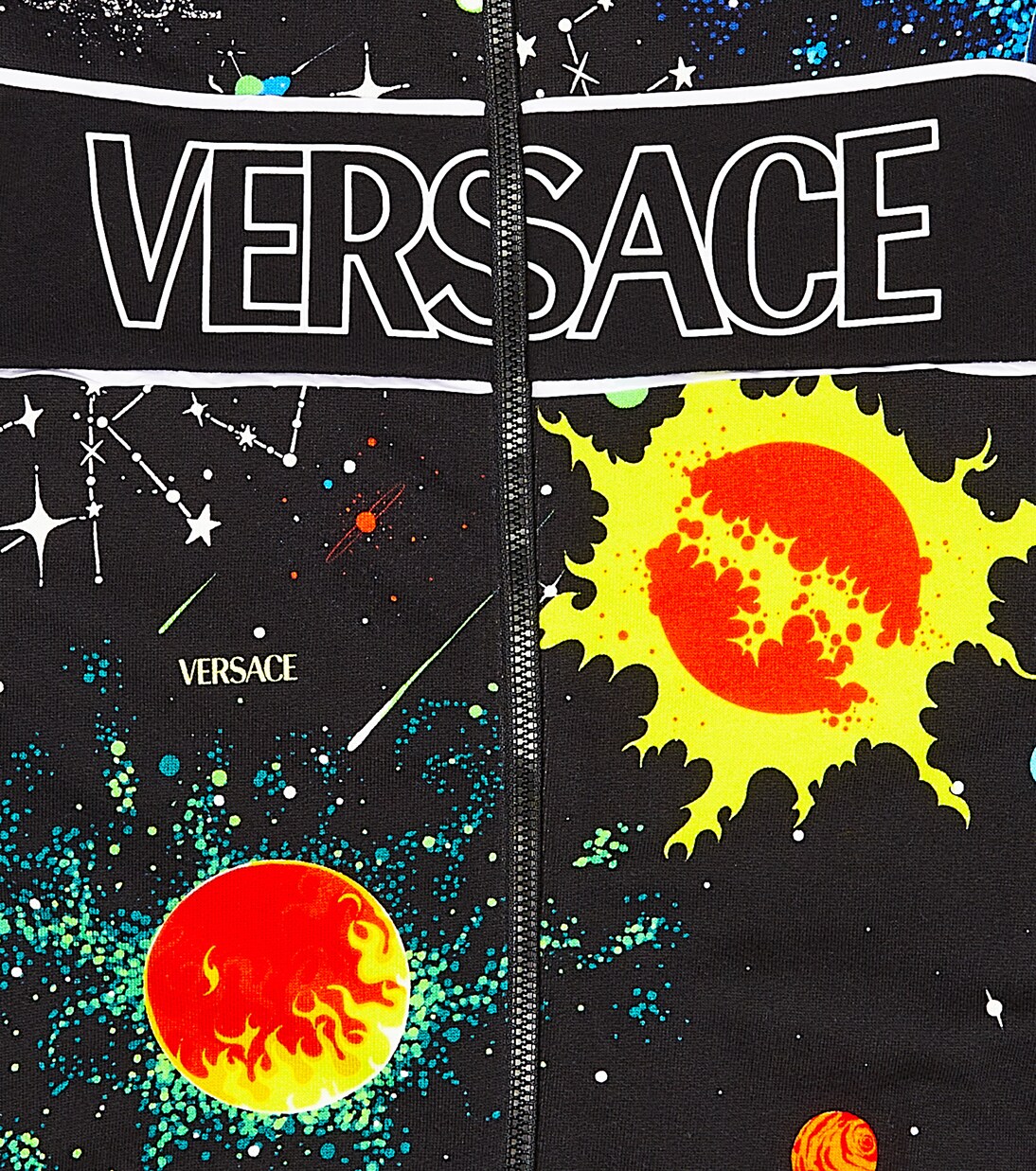 Chaqueta deportiva en jersey de algodón estampada | Versace Kids