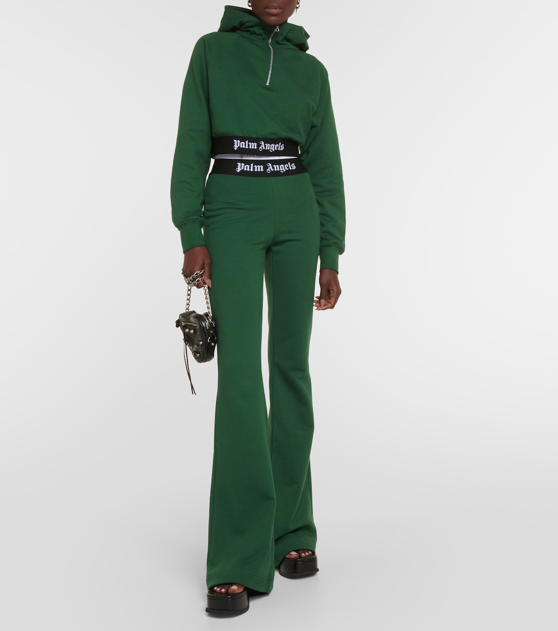 Pantalones flared en jersey de algodón | Palm Angels