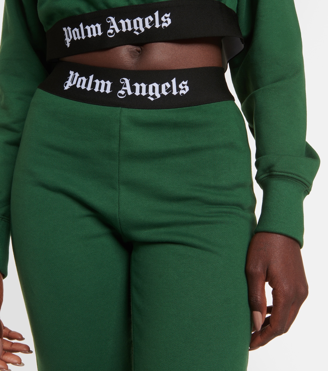 Pantalones flared en jersey de algodón | Palm Angels