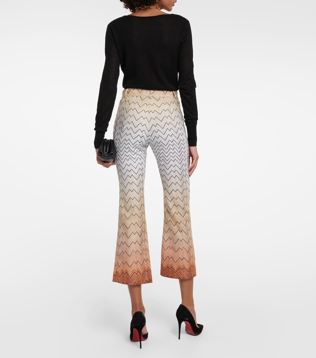 Zig Zag jersey flared pants | Missoni