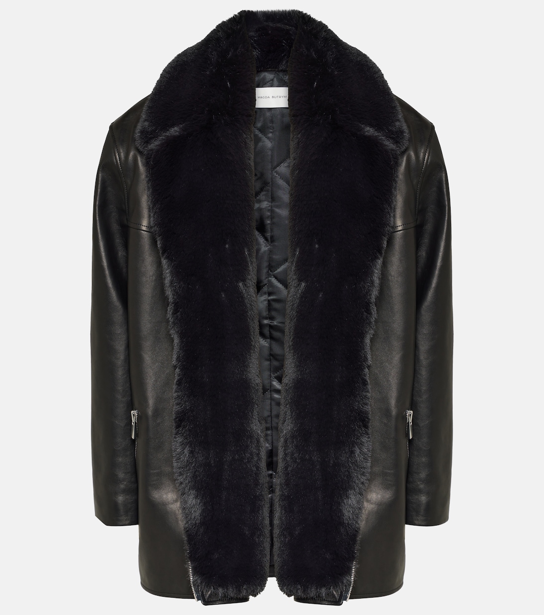 Chaqueta de piel con pelo sintético | Magda Butrym
