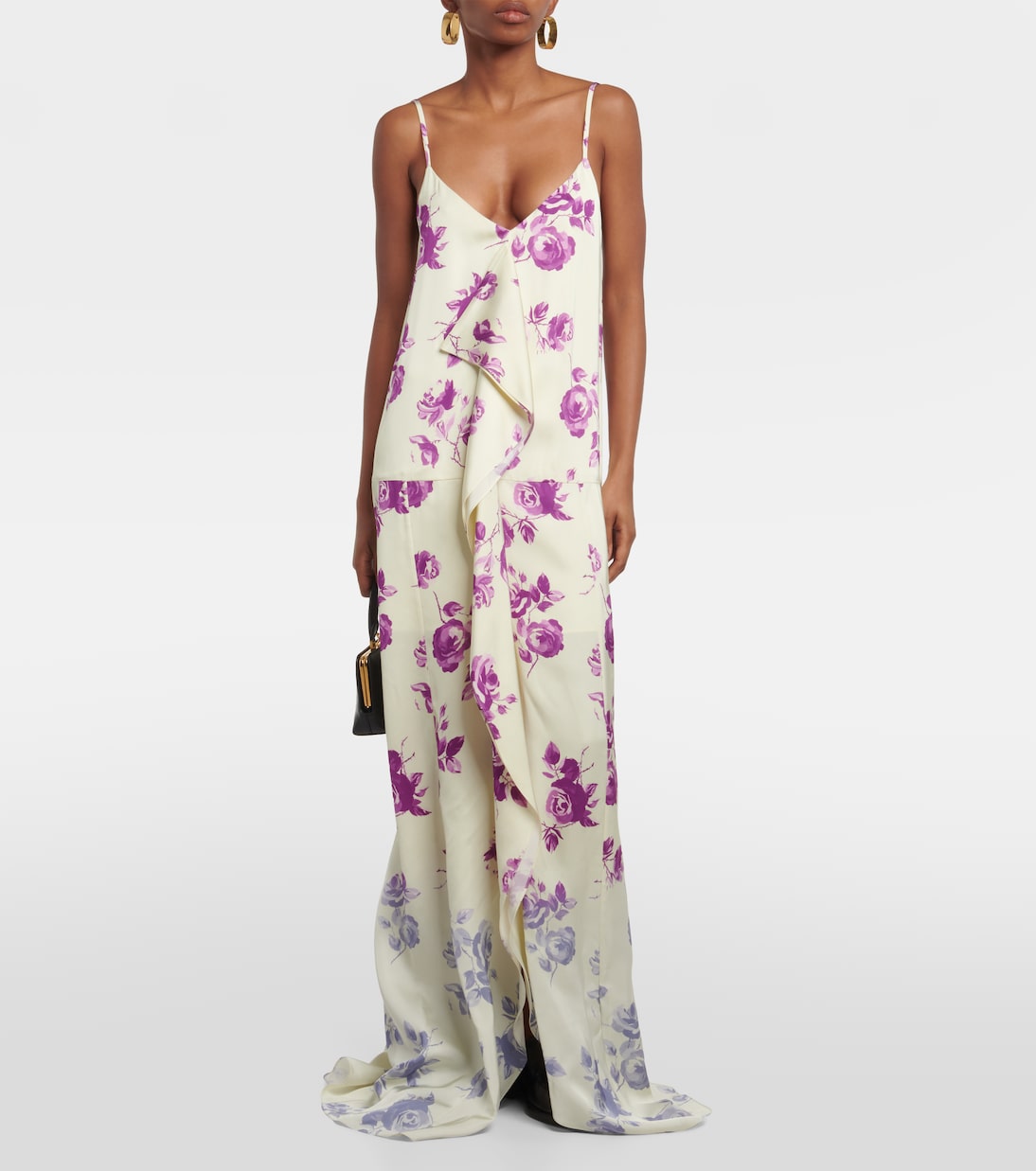Ruffled floral maxi dress | Jil Sander