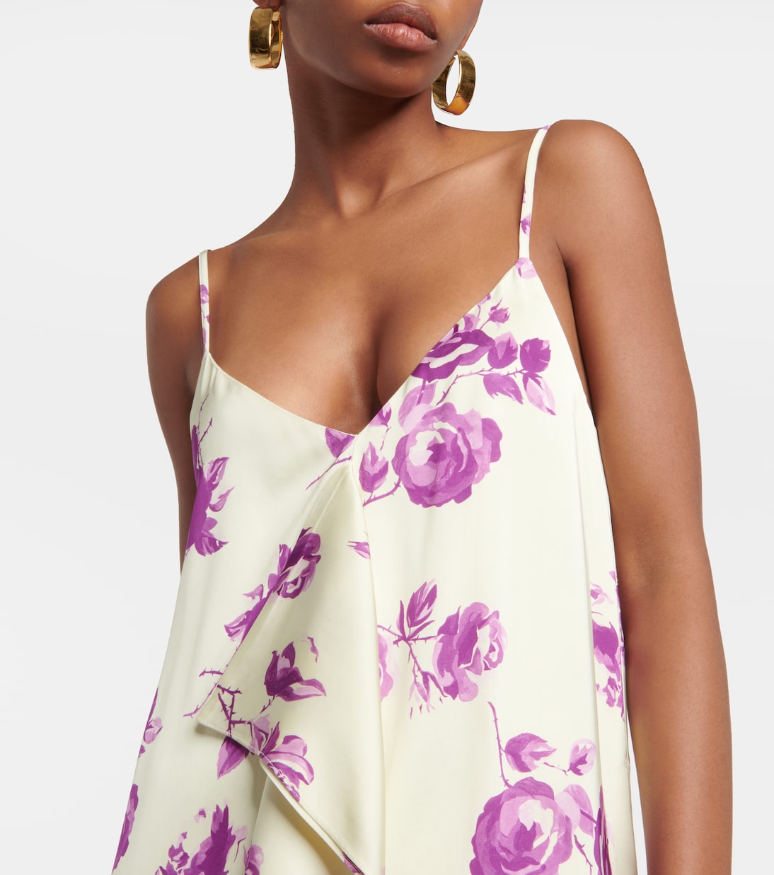 Ruffled floral maxi dress | Jil Sander