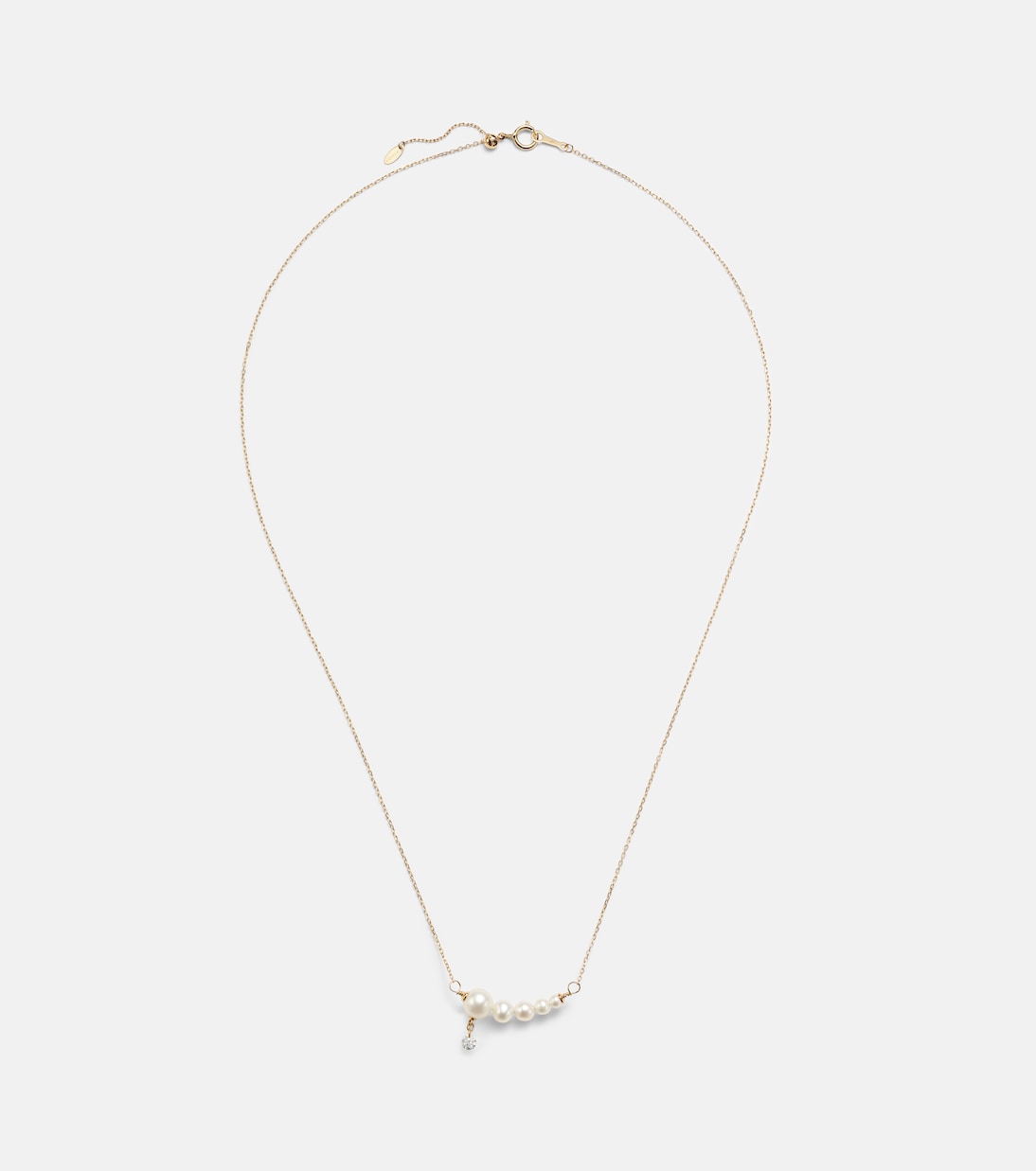 Collier Gradient en or 18 ct, diamants et perles | Persée