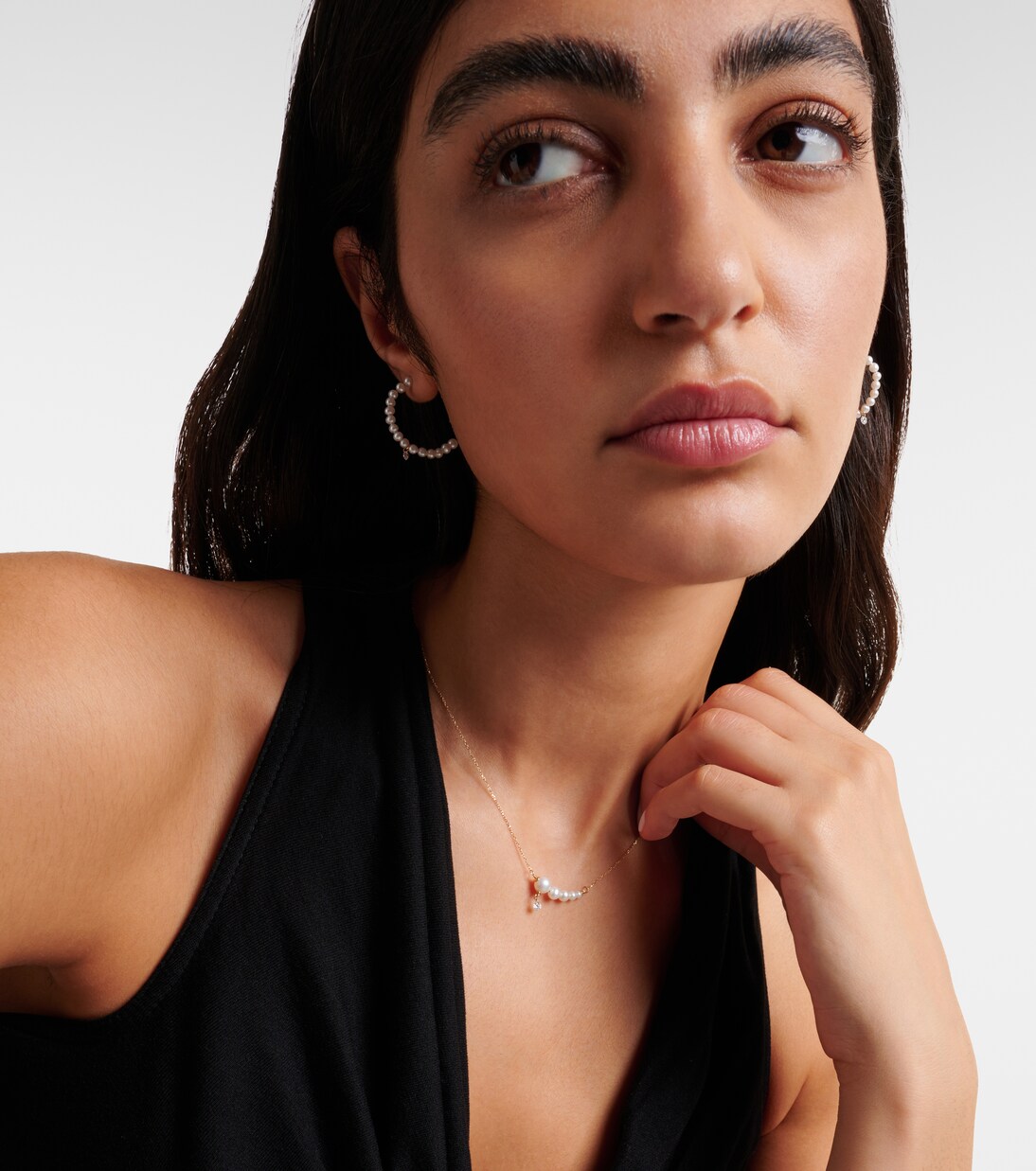 Collier Gradient en or 18 ct, diamants et perles | Persée