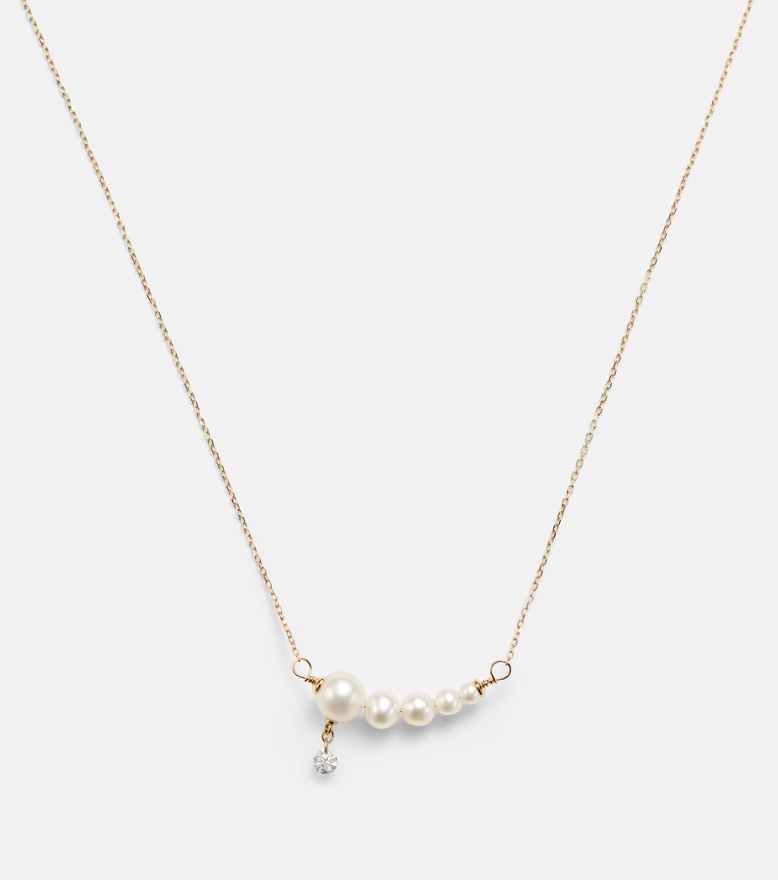Collier Gradient en or 18 ct, diamants et perles | Persée
