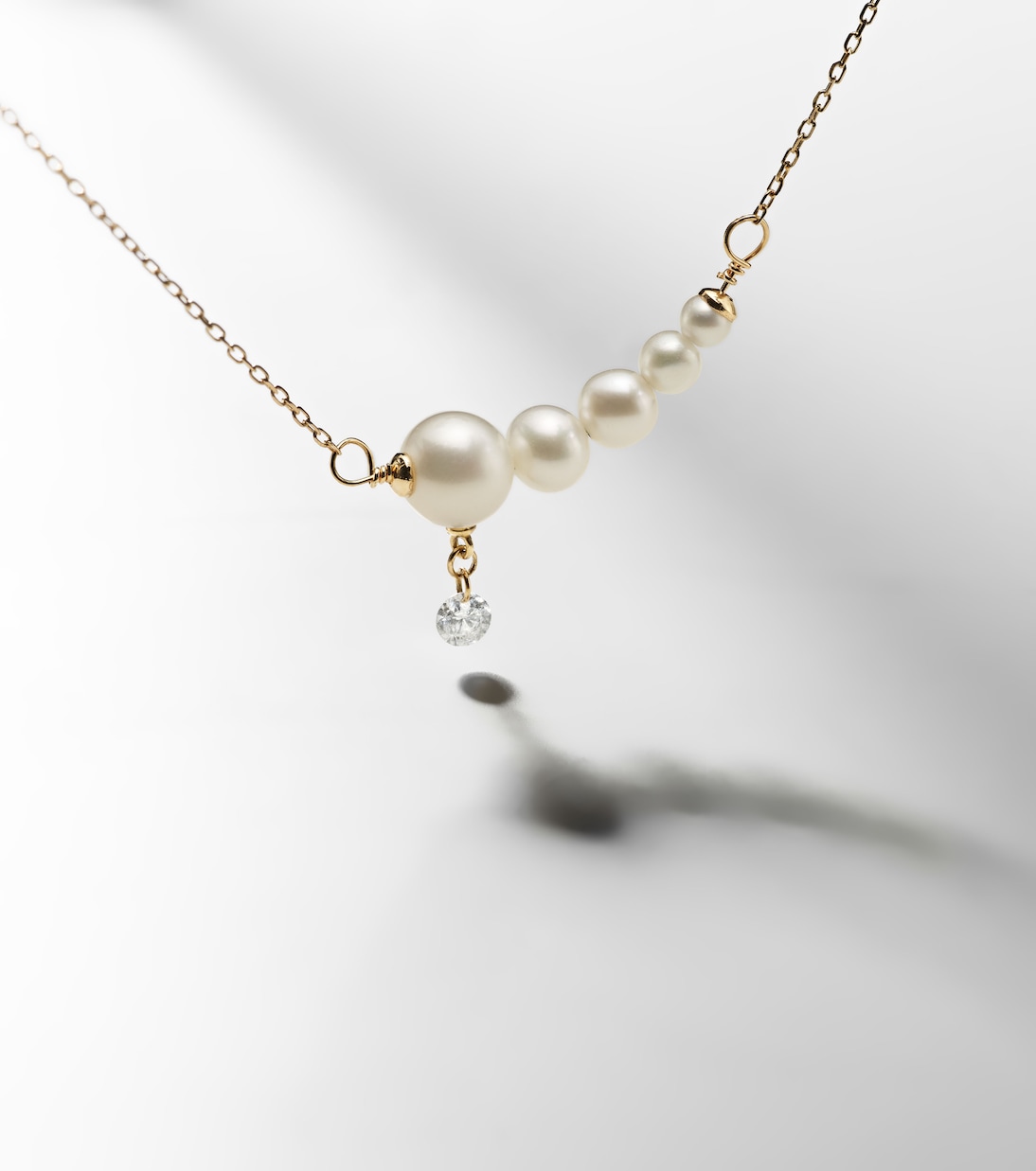 Collier Gradient en or 18 ct, diamants et perles | Persée