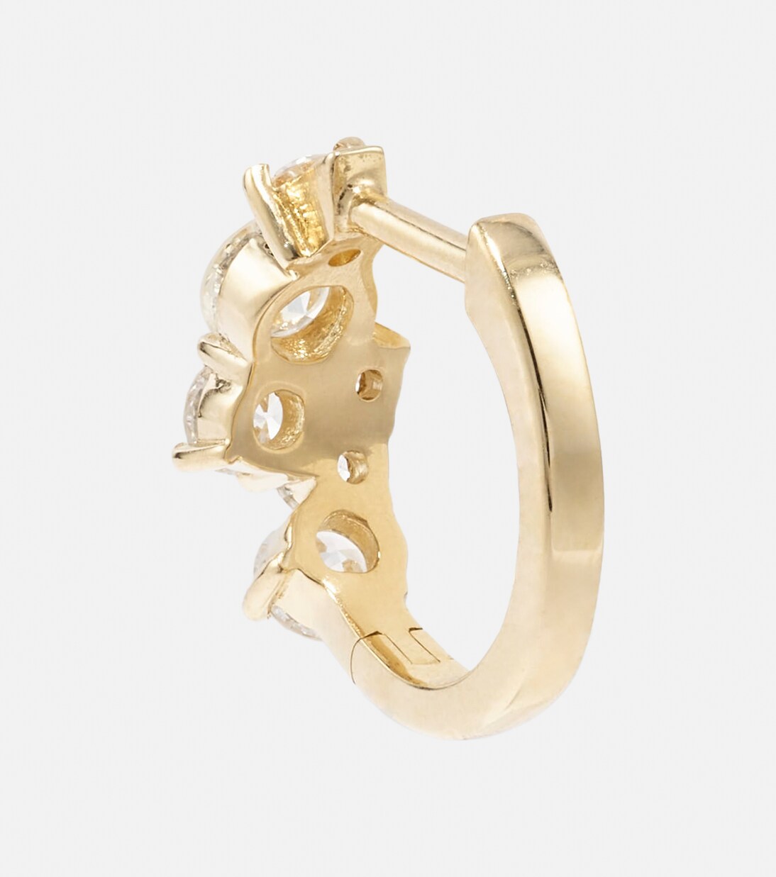 Orecchini Huggie in oro 14kt con diamanti - Eleganza giovane e moderna
